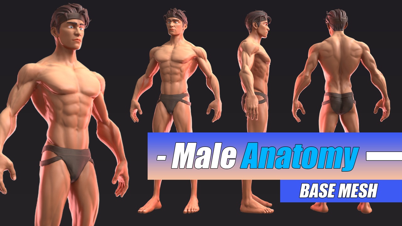File multimediali per l'articolo Skinny Muscle Man Low-poly 3D model: 1