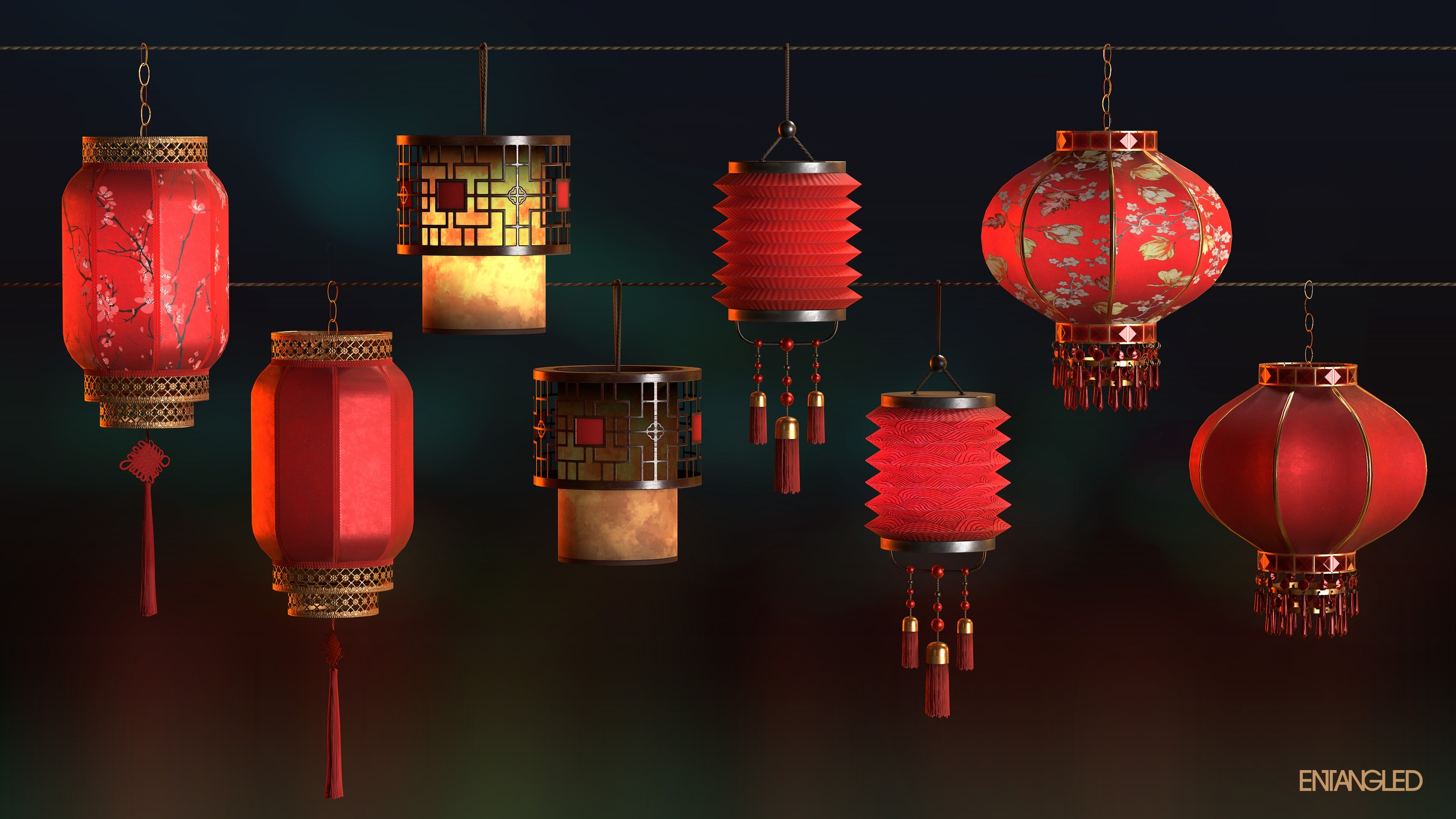 Media 1 for listing Japanese Lanterns Set