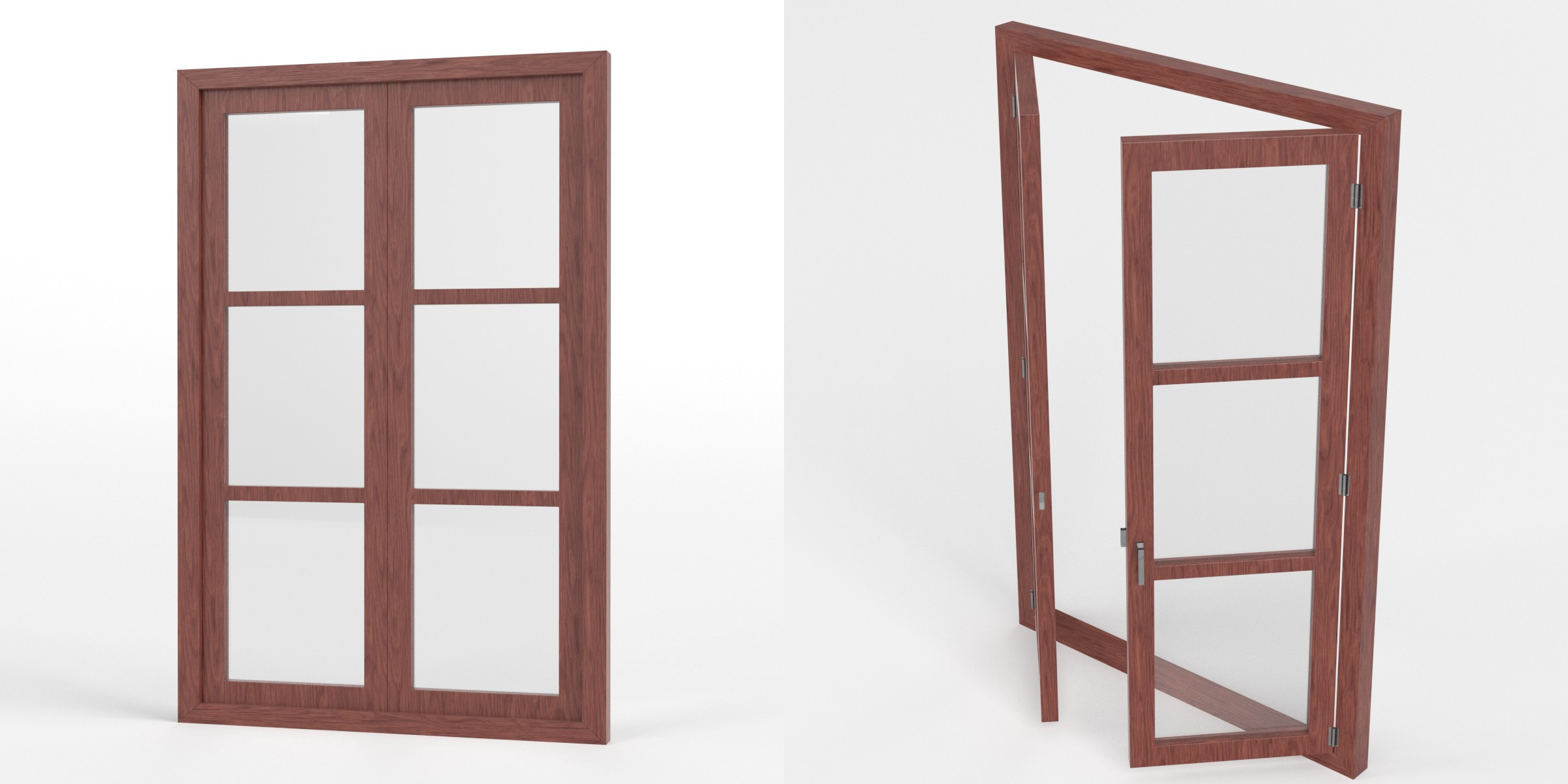 Six panel double window | Fab
