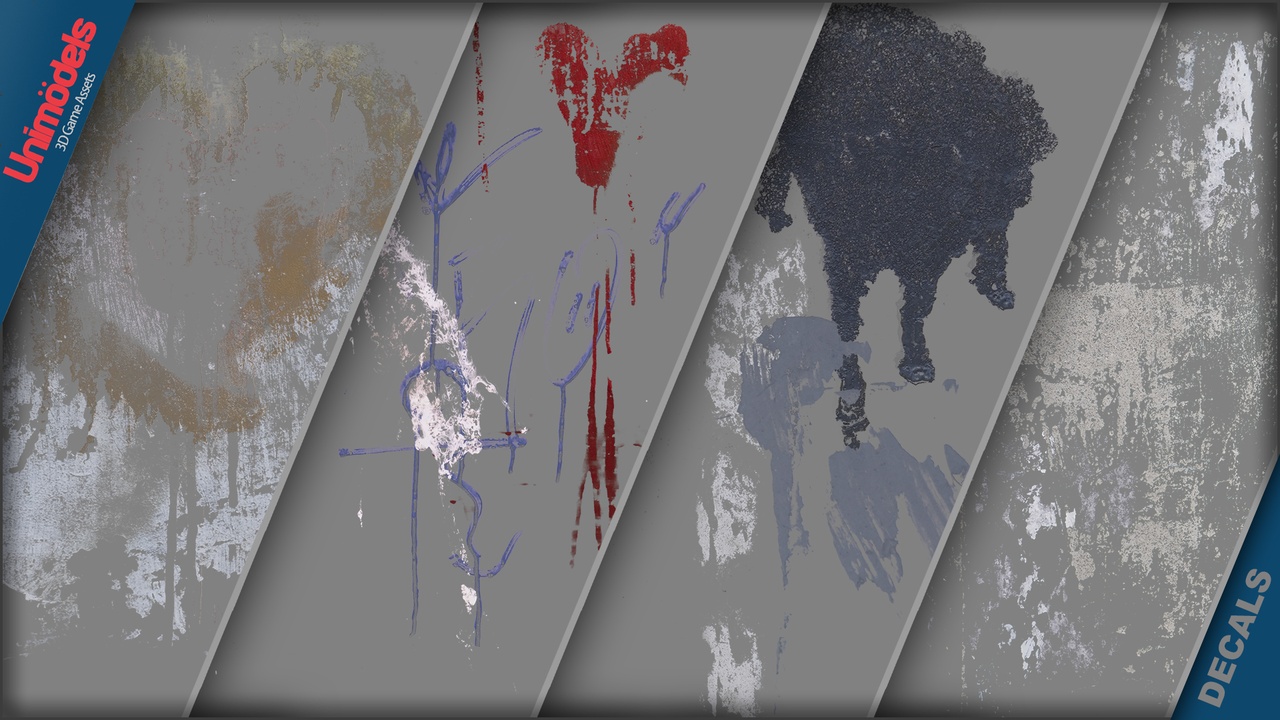 Media 1 for listing Painted Wall Decals Vol. 2 – Photoscanned Surface Wear