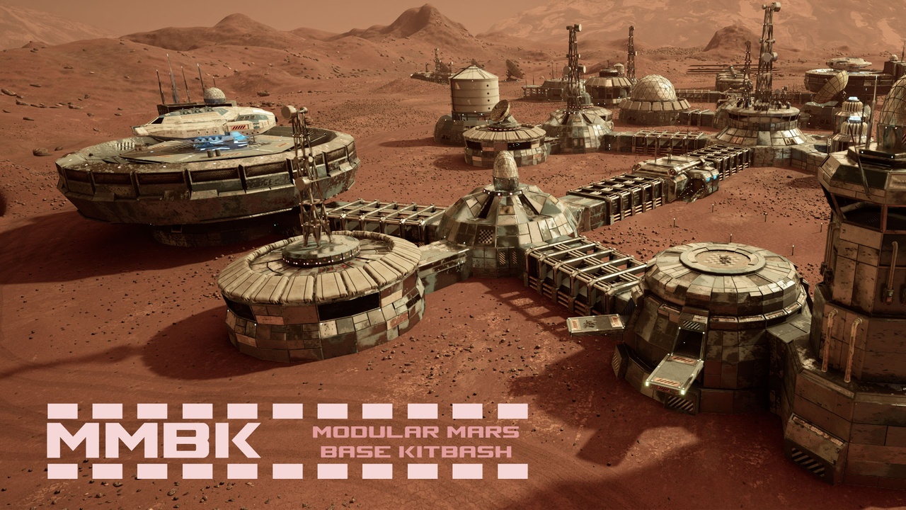 Media 1 for listing Modular Mars Base Kitbash & Mars Environment