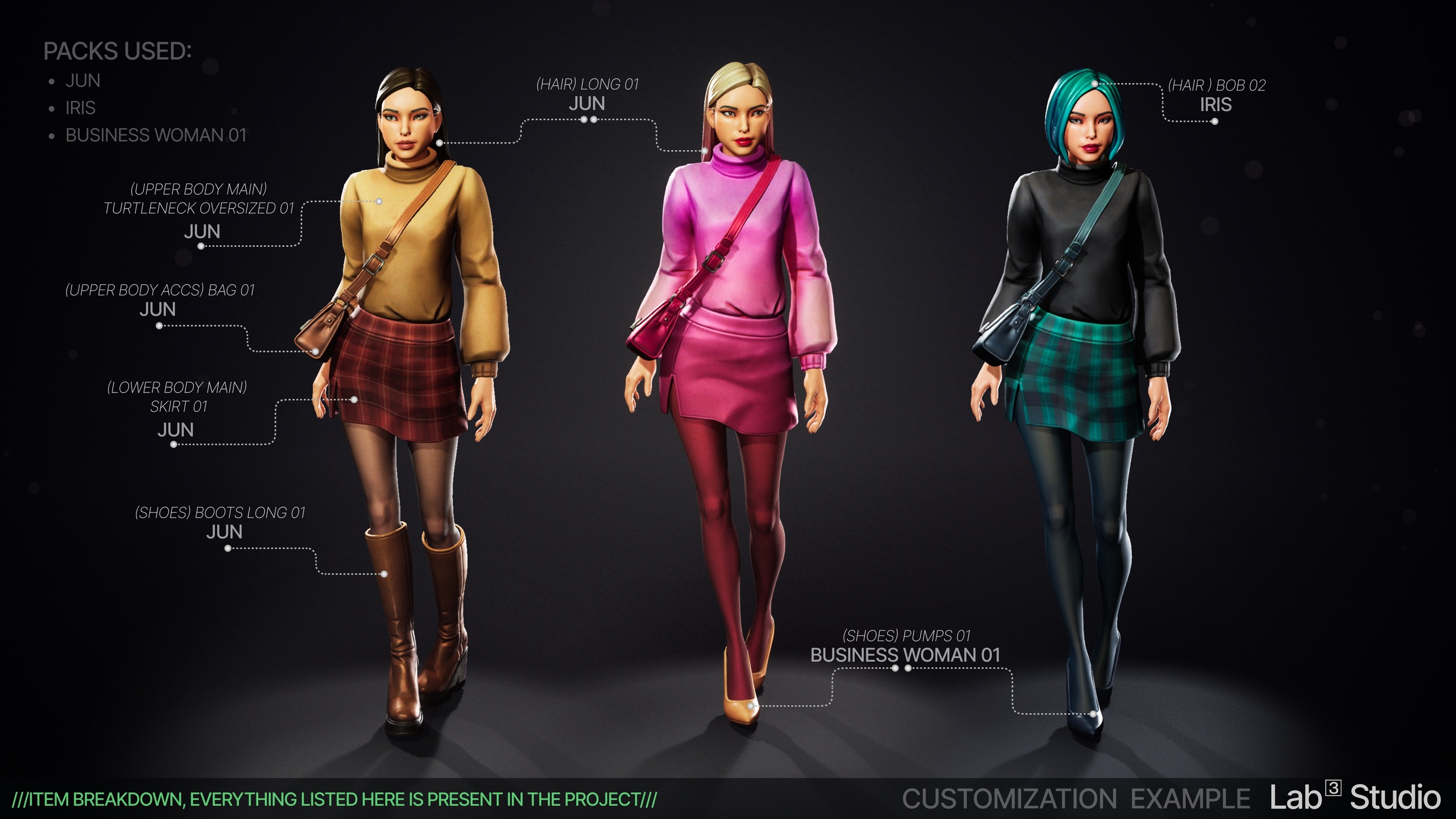 Media 1 for listing Lab3 Characters Bundle 01
