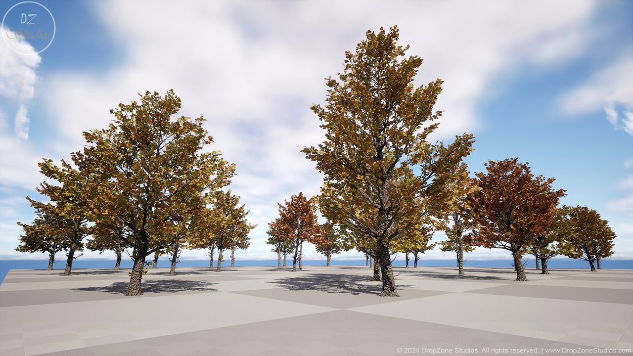 Media 1 for listing DZ Trees - Low Poly Deciduous Trees (Oaks, Red Oaks and Maples)