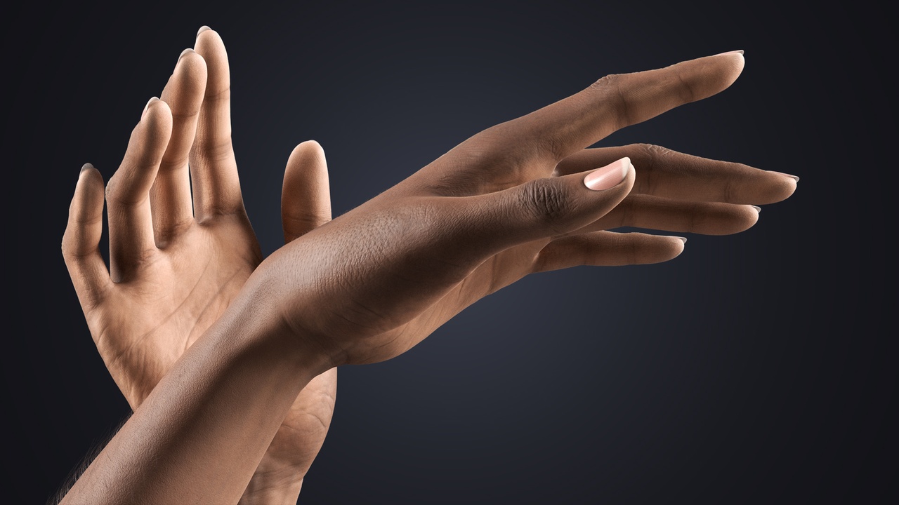 Media 1 for listing V-ARM 03 Realistic Female Hands - Dark Skin