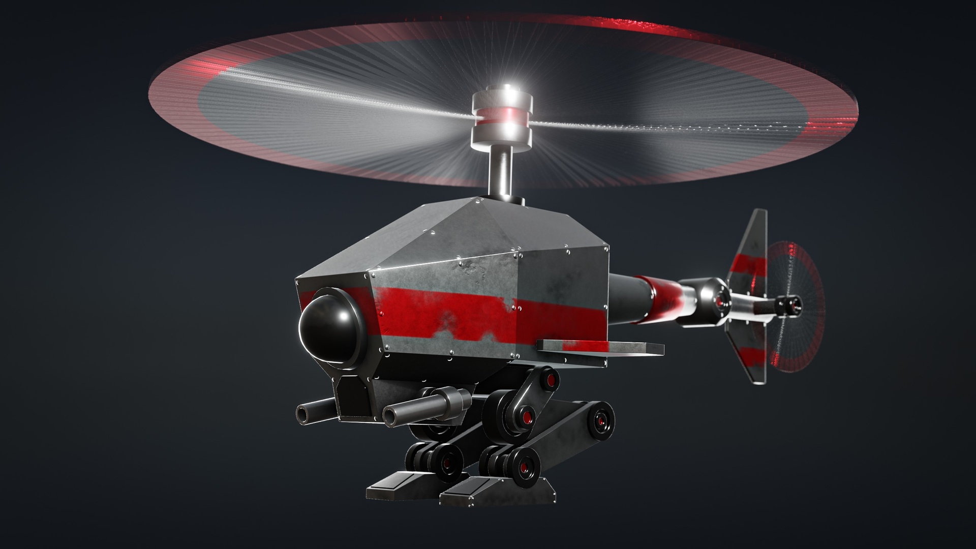 Media 1 for listing Helicopter Robot (Textured & Rigged)