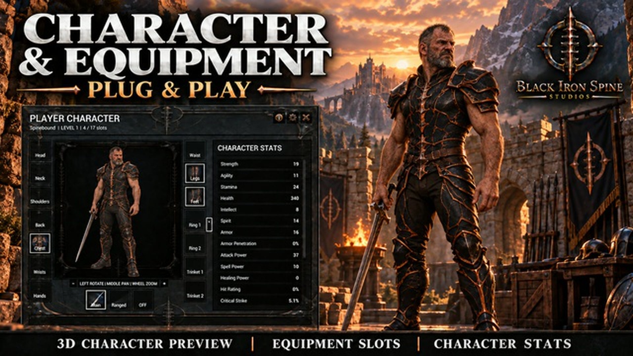 Media 1 for listing RPG Character & Equipment Kit — Plug & Play