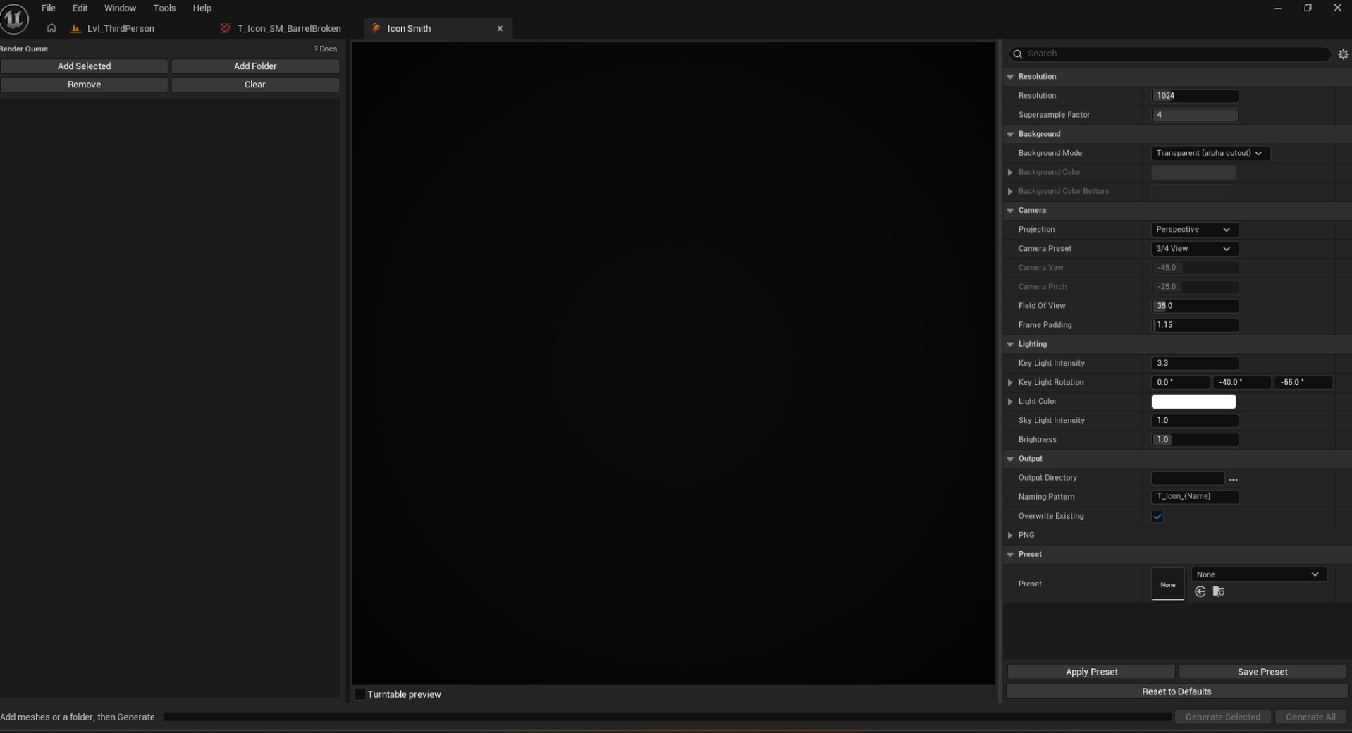 Media 1 for listing Icon Smith for Unreal Engine — Batch Render Transparent Item Icons in Seconds