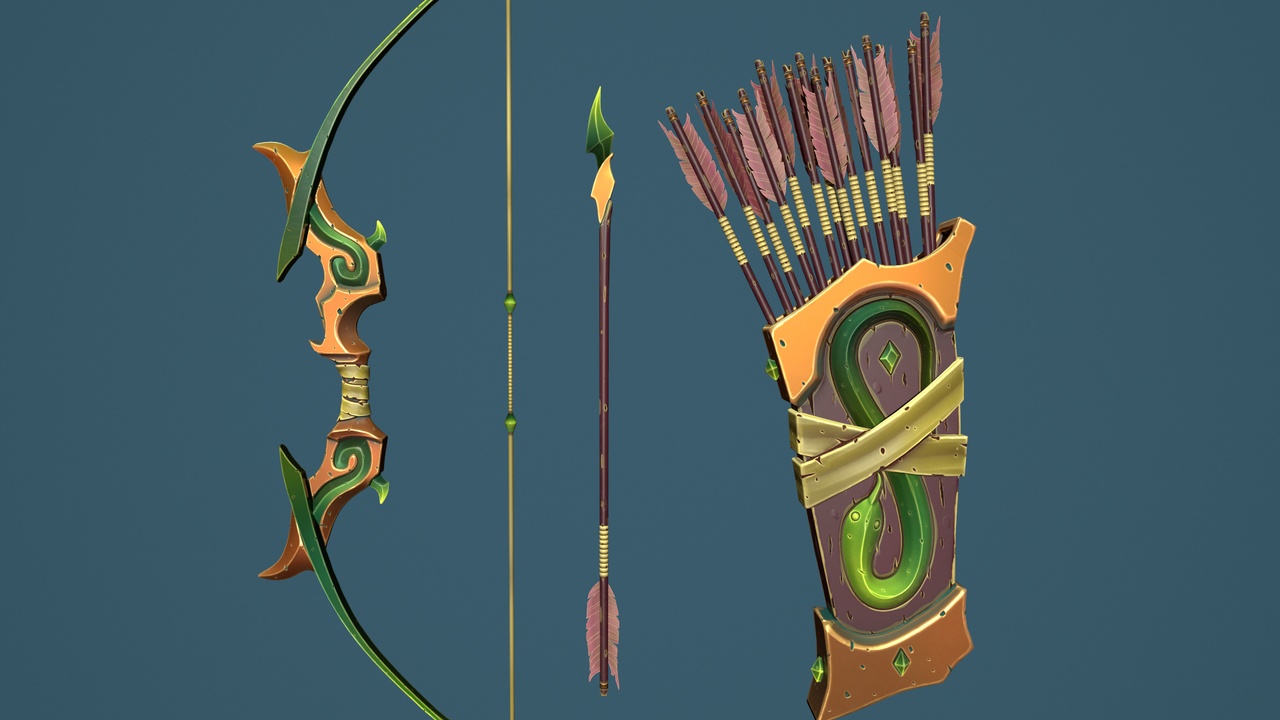 Media 1 for listing Snake bow and quiver