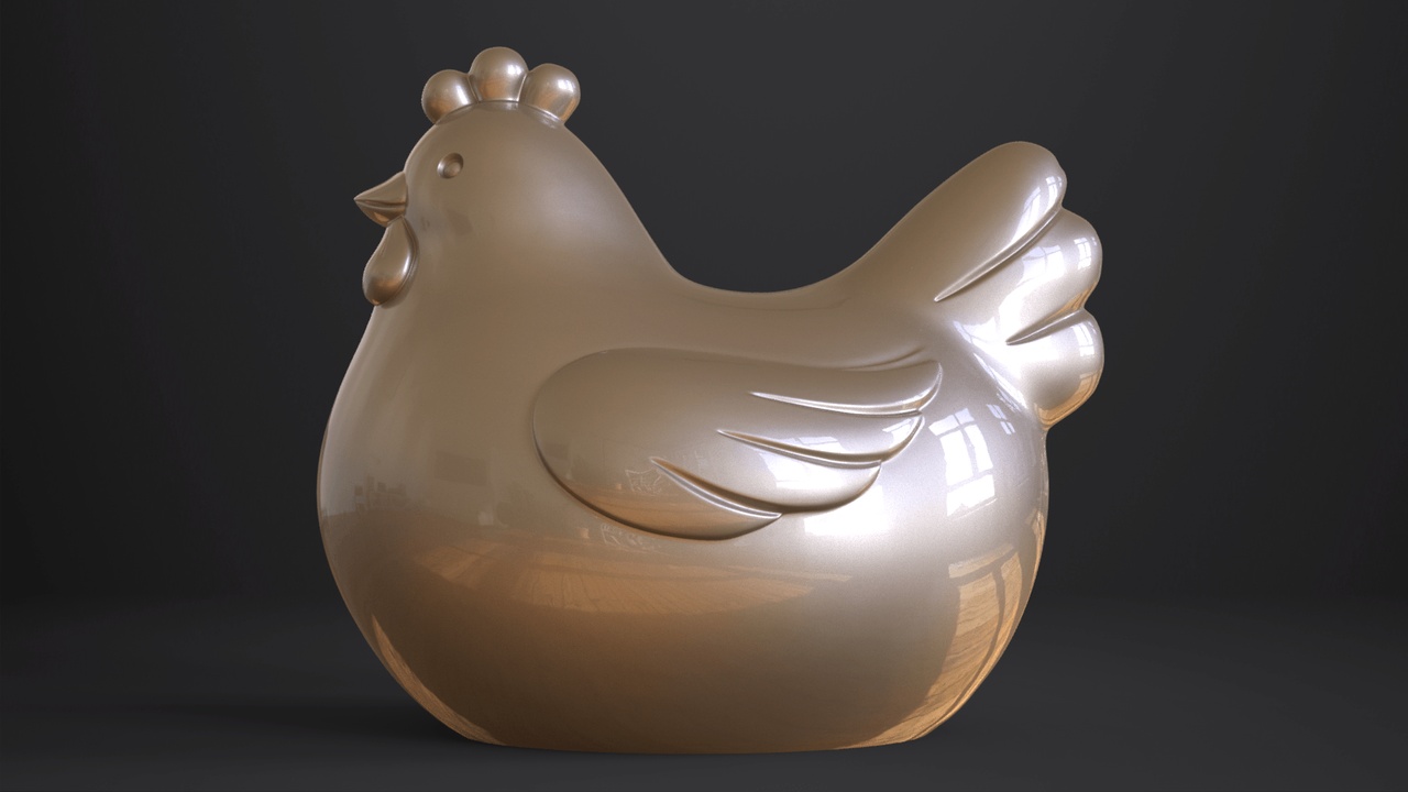Media 1 for listing Stylized hen sculpture | 3D Print model