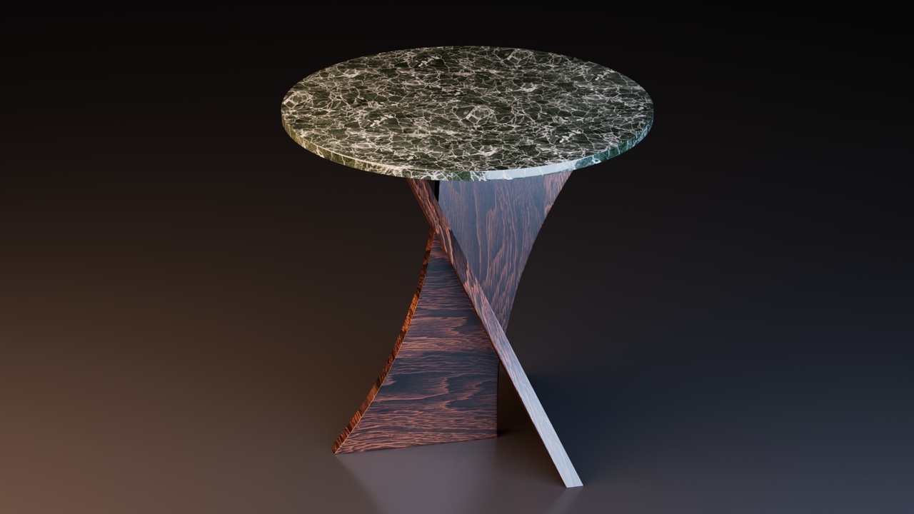 Coffee Table with Cross Base | Fab