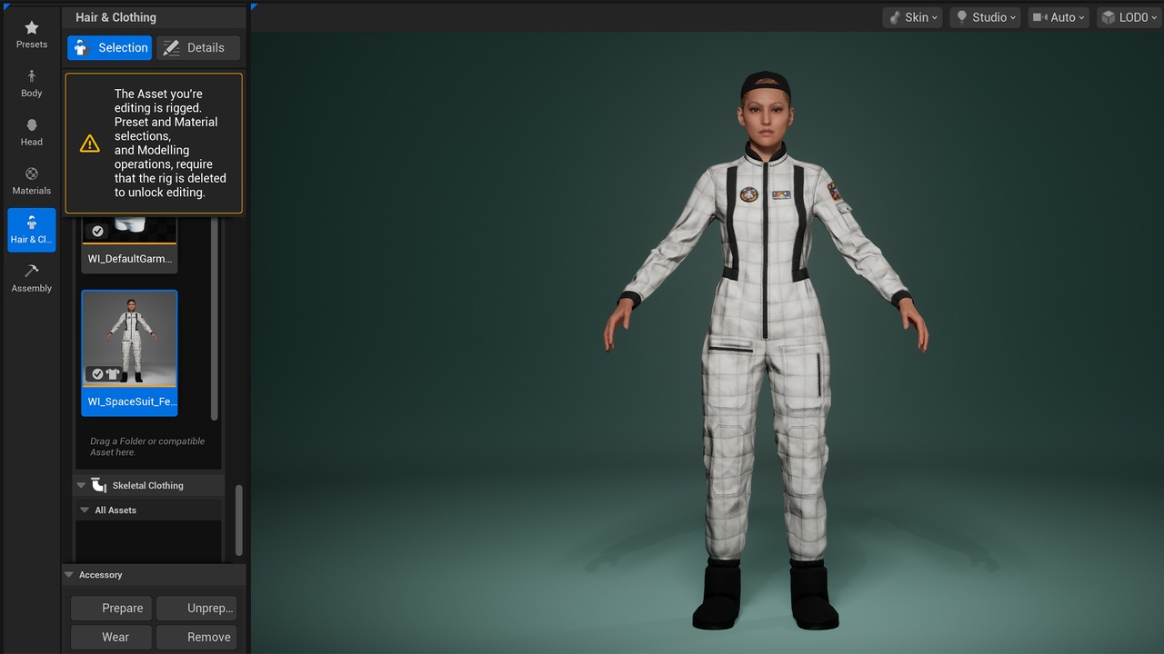 Media 1 for listing Parametric Astronauts Flight Suits (Metahuman clothing)