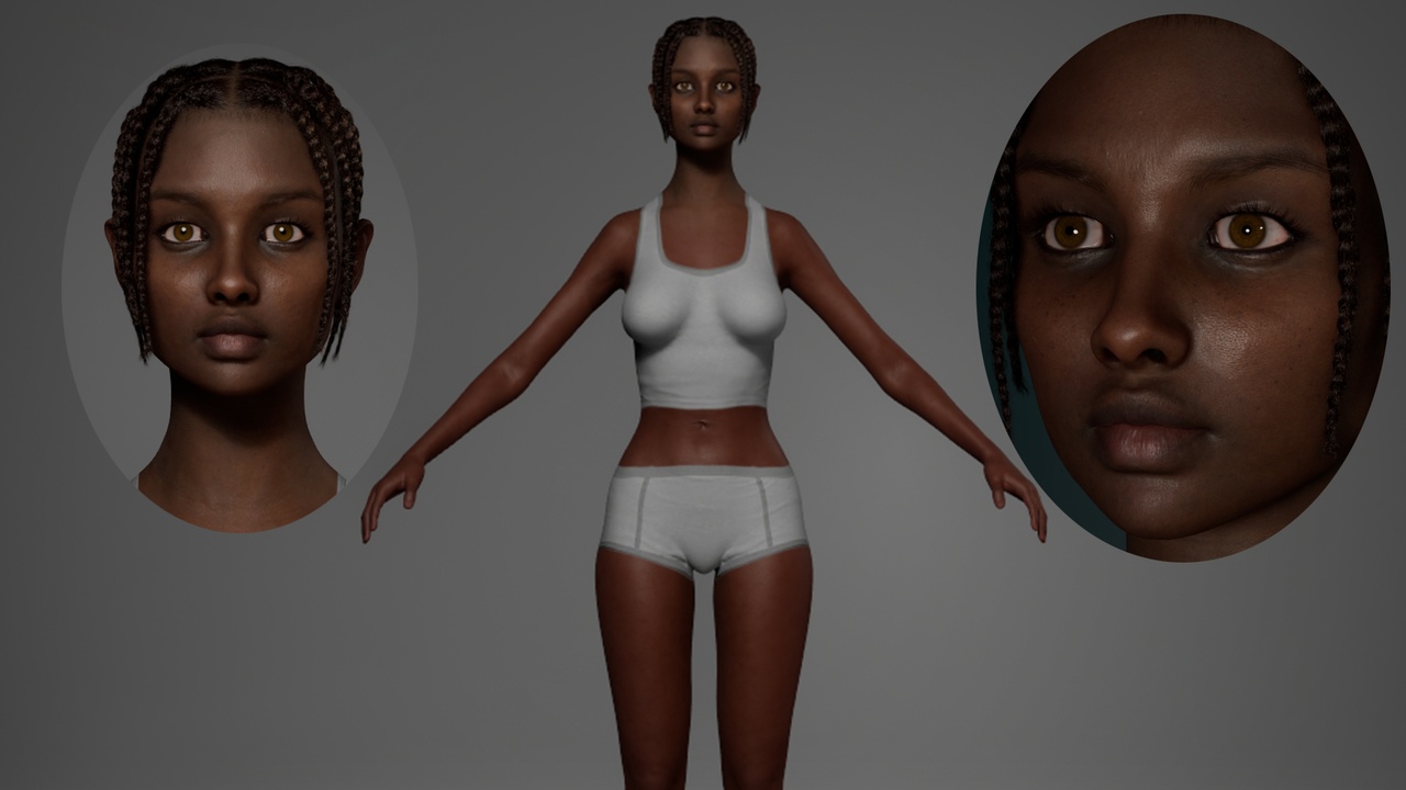 Media 1 for listing Editable MetaHuman Beauty - Chopra.With hair, no clothing included.