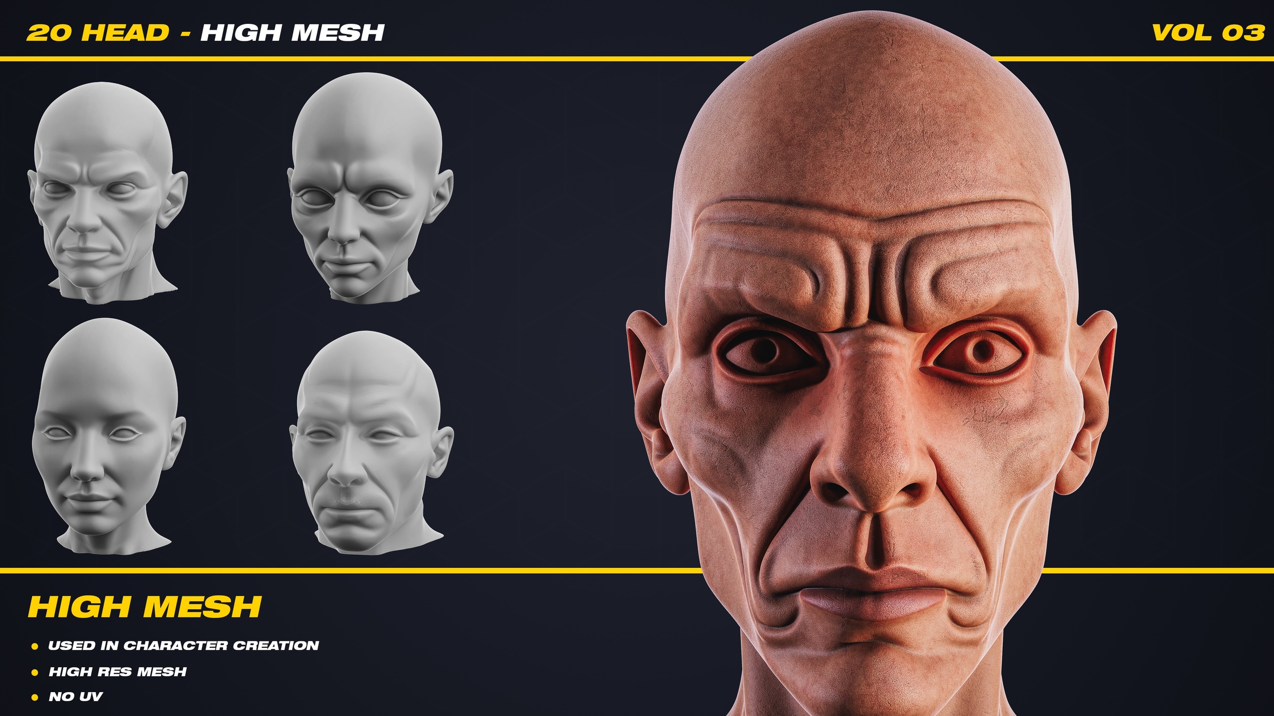 Media 1 for listing 20 Head - High Mesh Vol 03