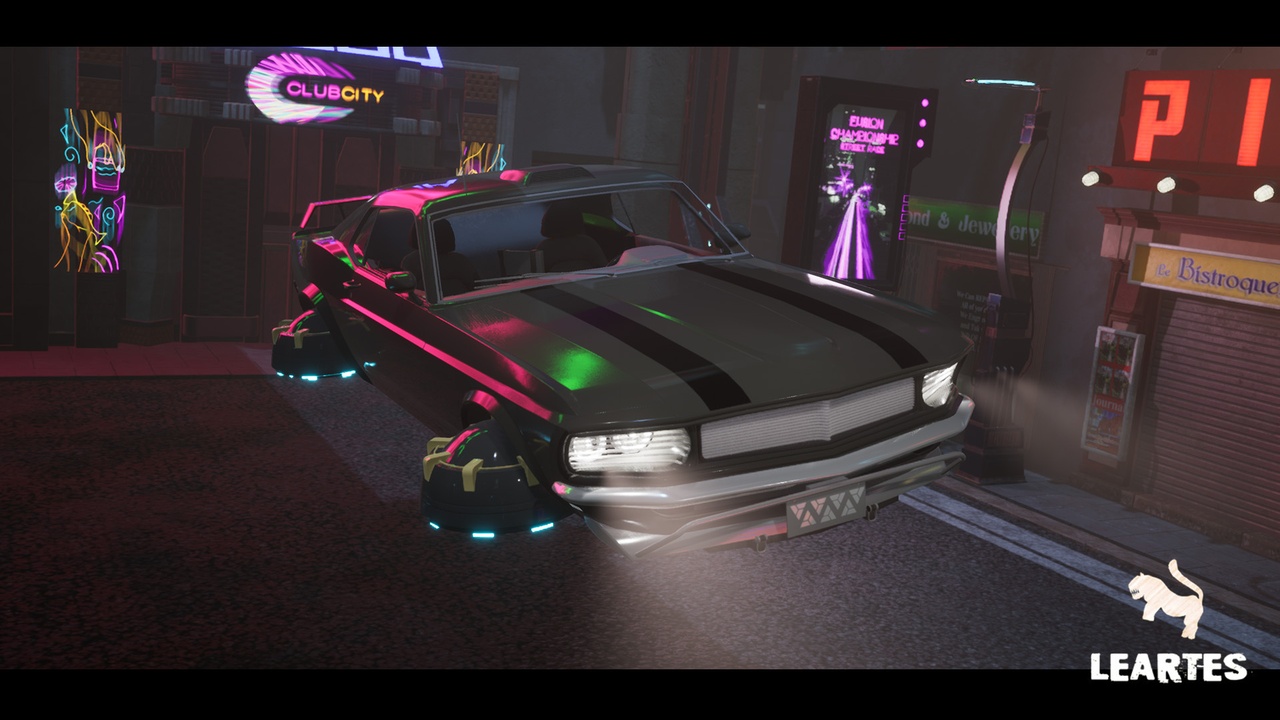 Media 1 for listing Driveable / Animated Retro Cyberpunk Hover Car (Futuristic Sci-Fi Hover Vehicle)