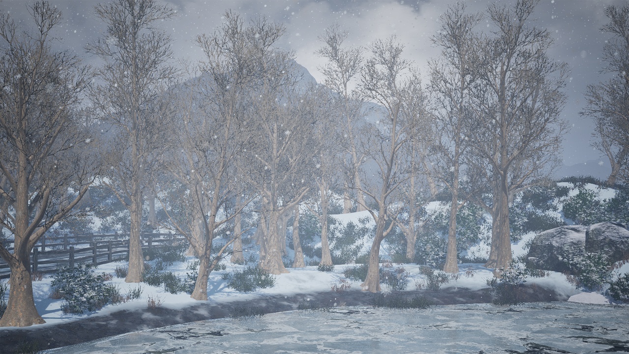Media 1 for listing Realistic Low Poly Winter Trees 36M