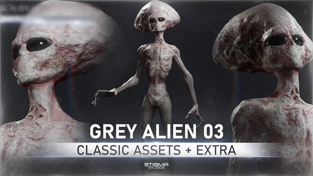 Grey Alien 03 - Classic Assets + Extra | STIGMA STUDIOS | Fab