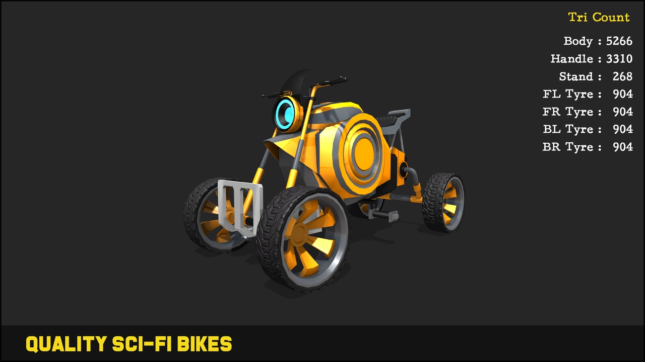 Media 1 for listing Sci-fi Futuristic Bikes Pack of 10