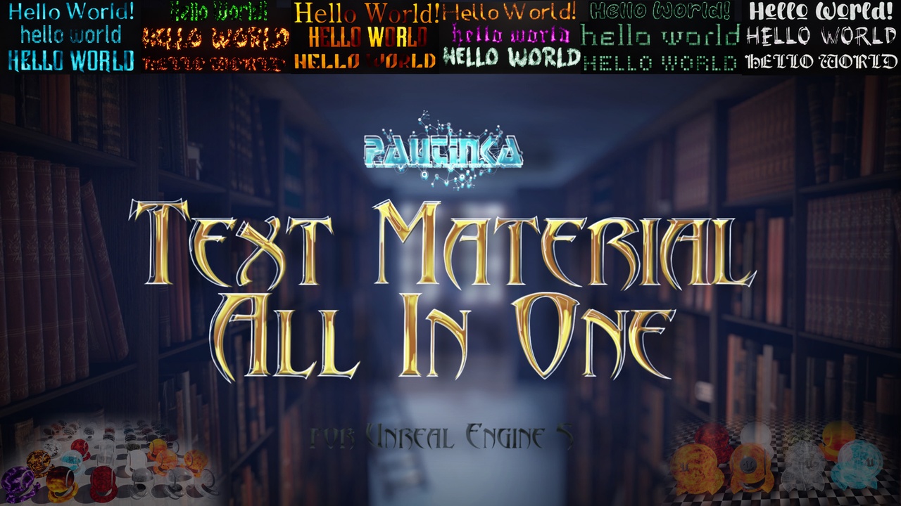 Media 1 for listing Text Material All In One - animated & game ready text and font