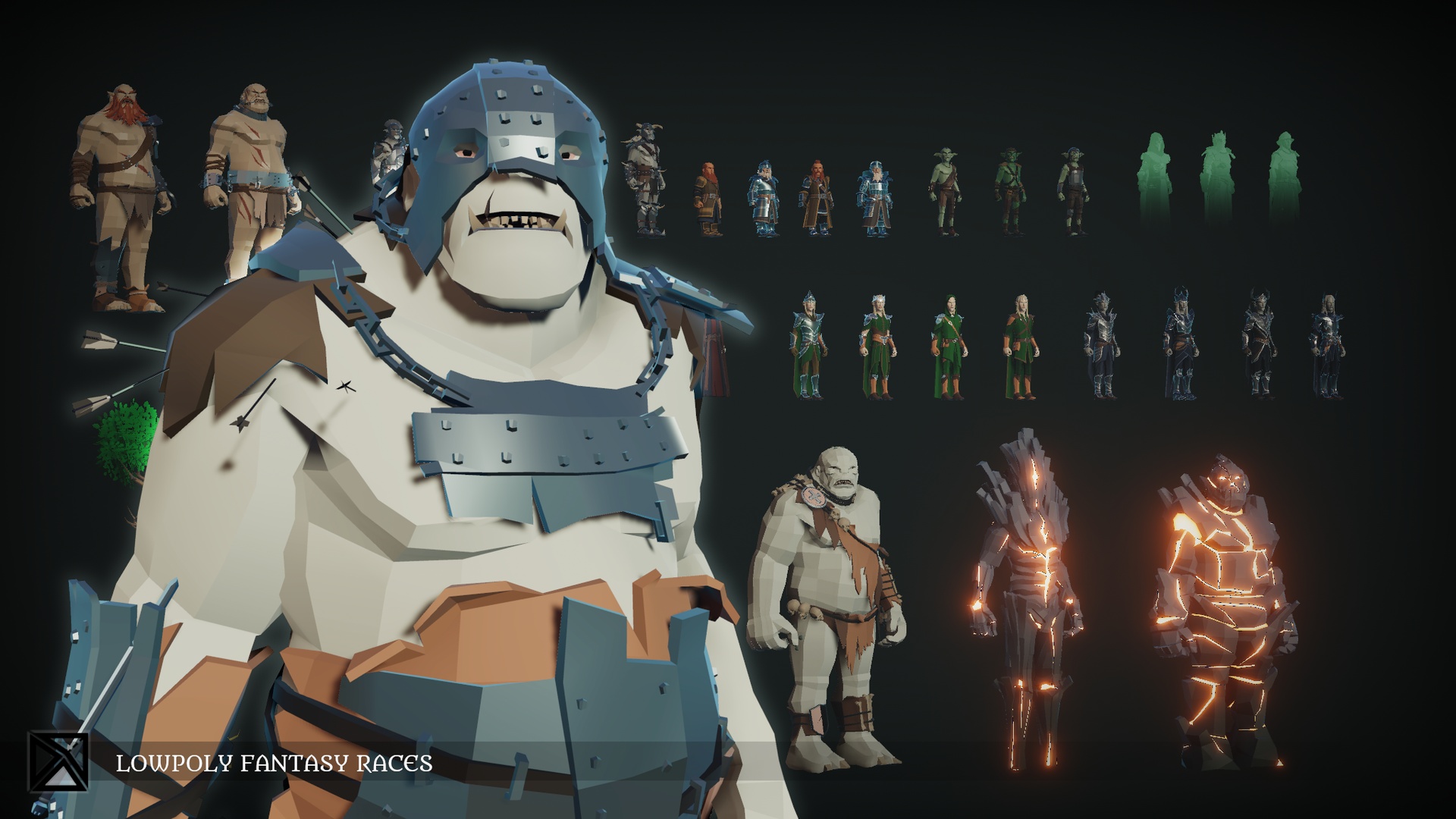 Media 1 for listing Low Poly Fantasy Races - LOWPOLY MEDIEVAL FANTASY SERIES