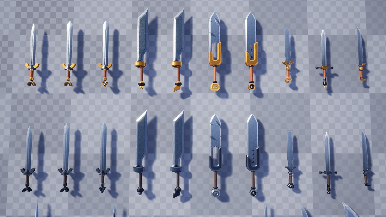 Media 1 for listing Stylized Weapons PBR Asset Pack Vol.1