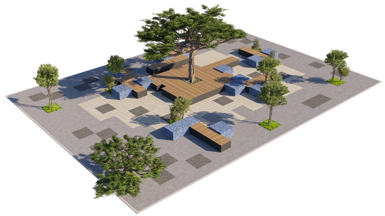 Media 1 for listing Contemporary African Space Seating Area 3D Model
