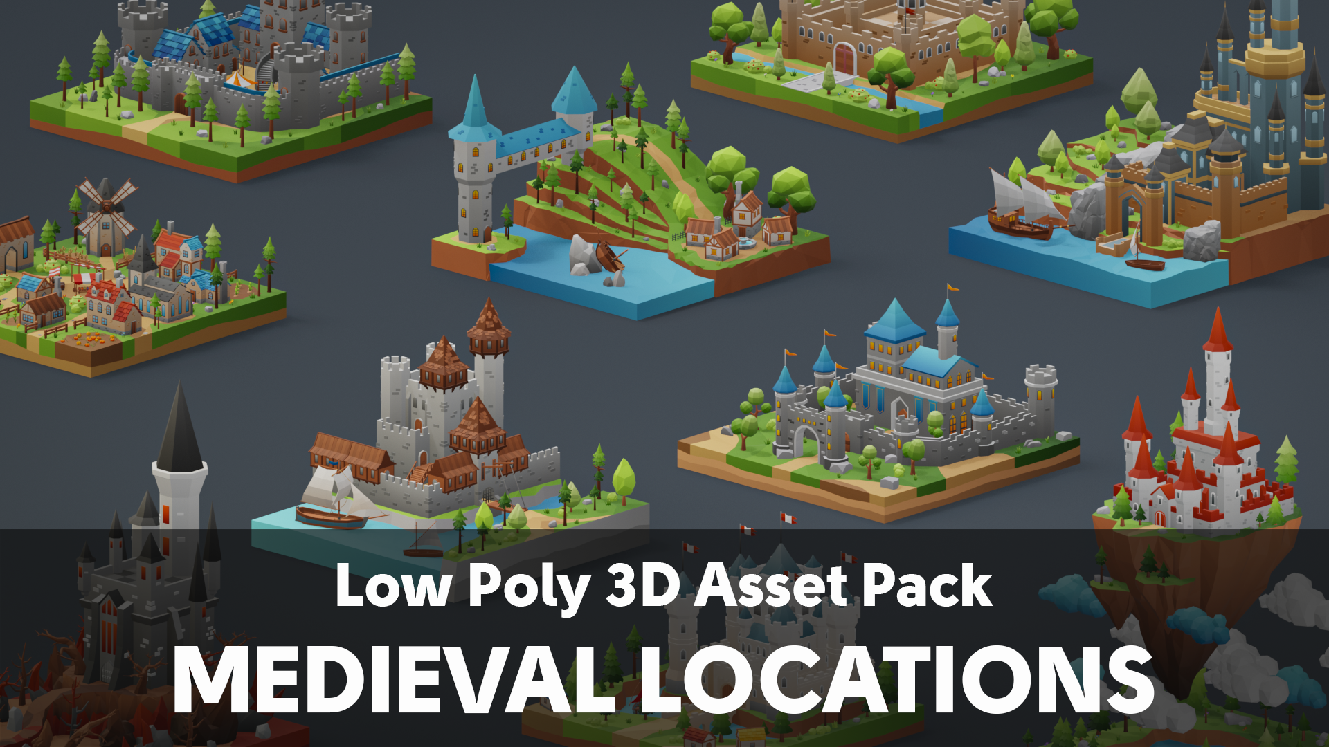Low Poly Medieval Locations Pack | Fab