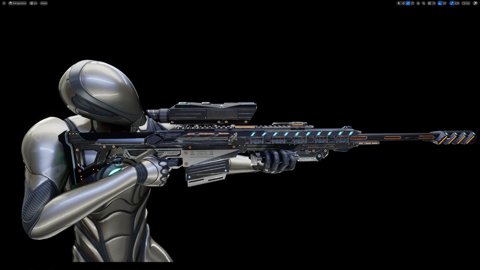 Sci Fi Sniper Rifle