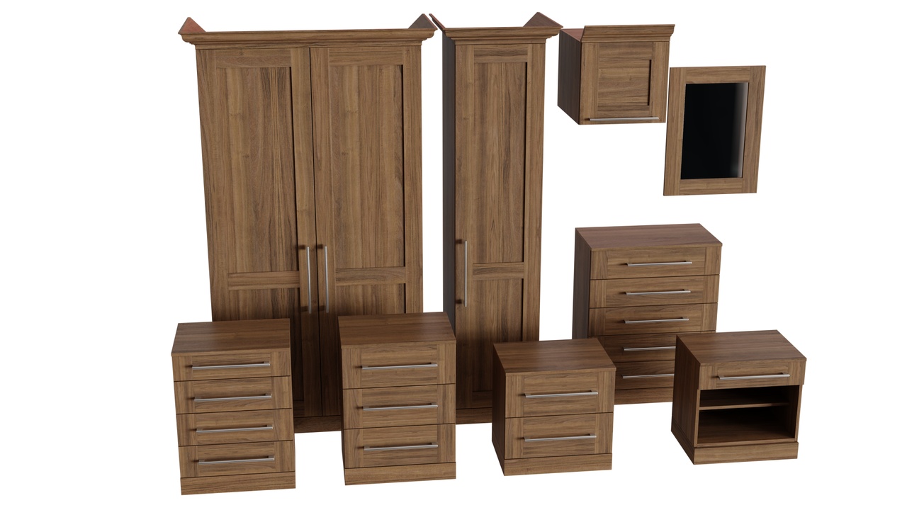 Media 1 for listing Premium 3D Wooden Cupboard & Storage Set – Blender File