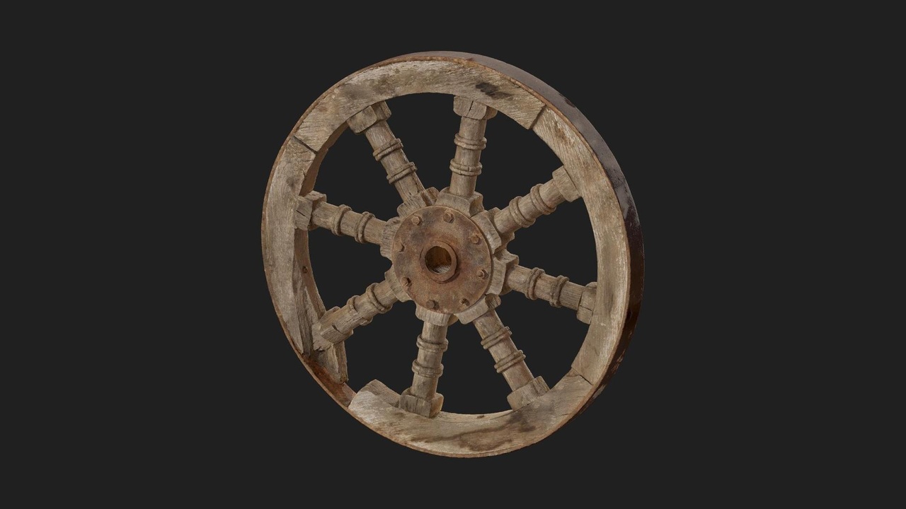 Broken Wooden Wheel 제  품 등록을 위한 미디어 1개