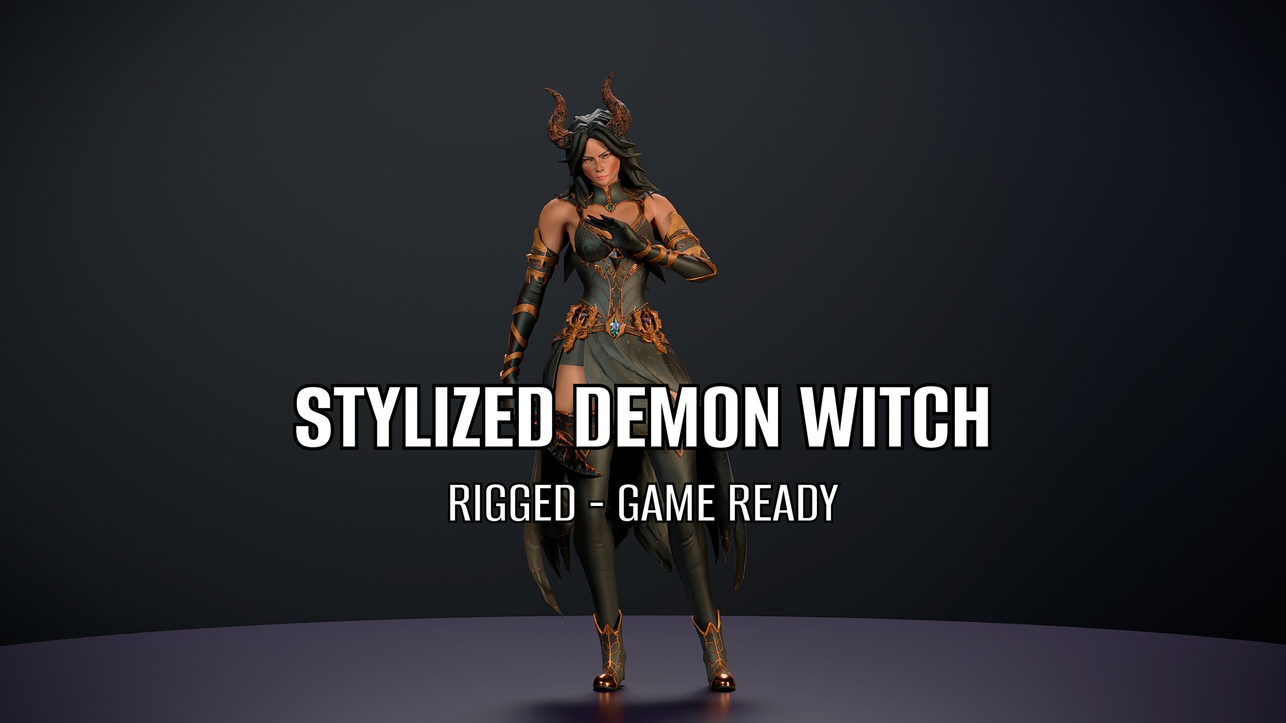 Media 1 for listing Demon Witch - Stylized Character (3 Variants)