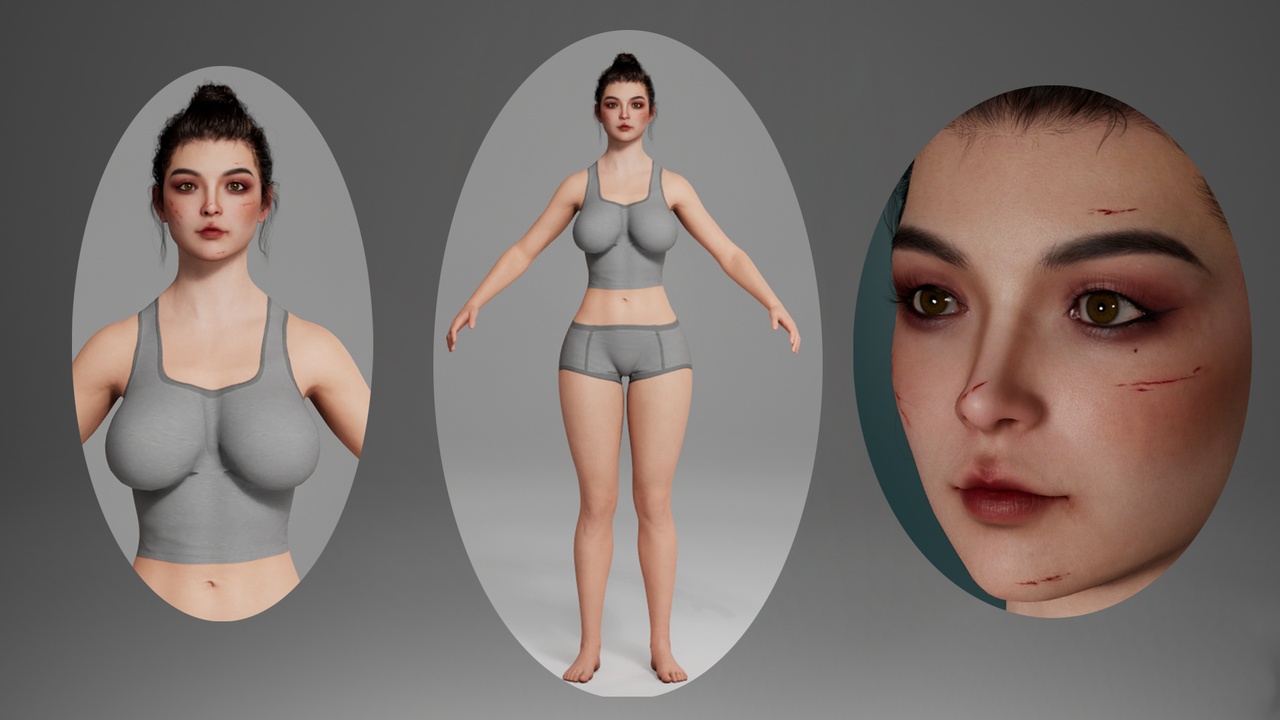 Media 1 for listing Editable Metahuman Beauty - Yueyue.With hair, no clothing included.