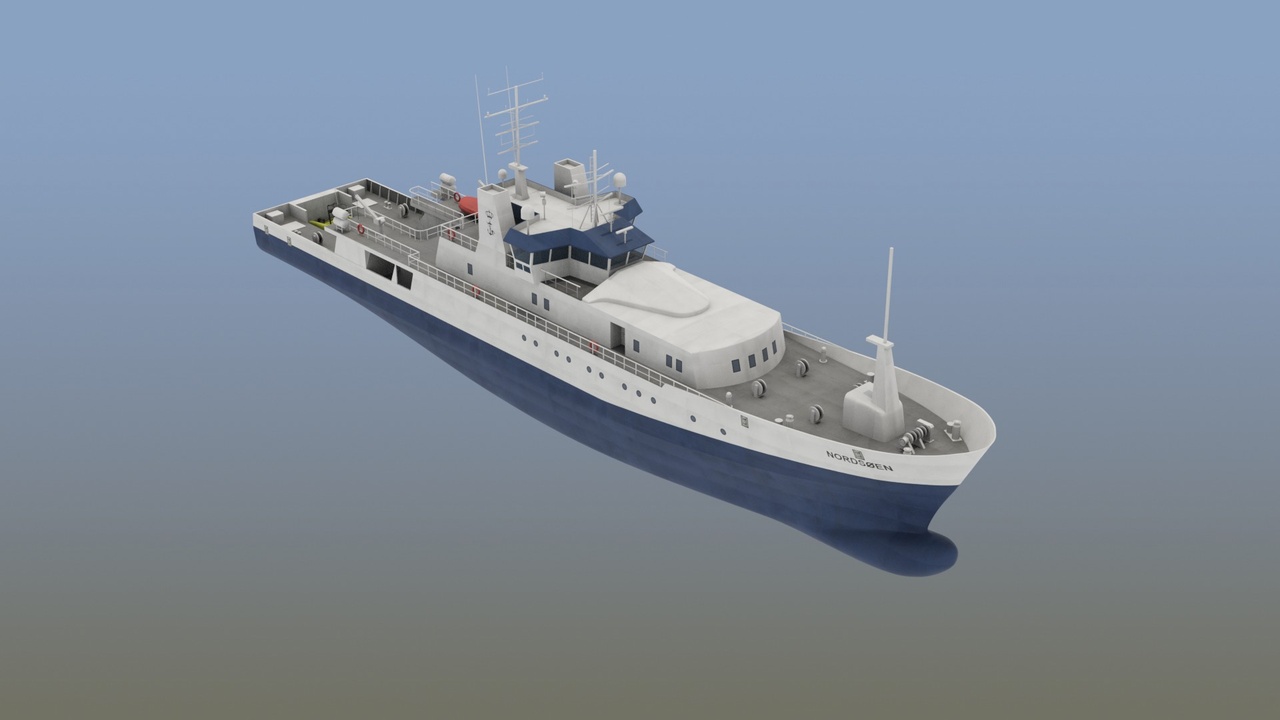 Media 1 for listing Nordsoen Fisheries Protection Vessel Game Ready 3D Model