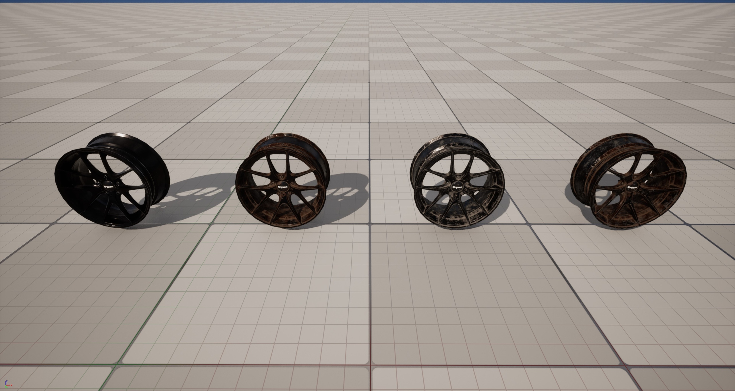 Media 1 for listing Kryxen Rim V1 - Gloss Black - Game Ready (UE5 & Unity)