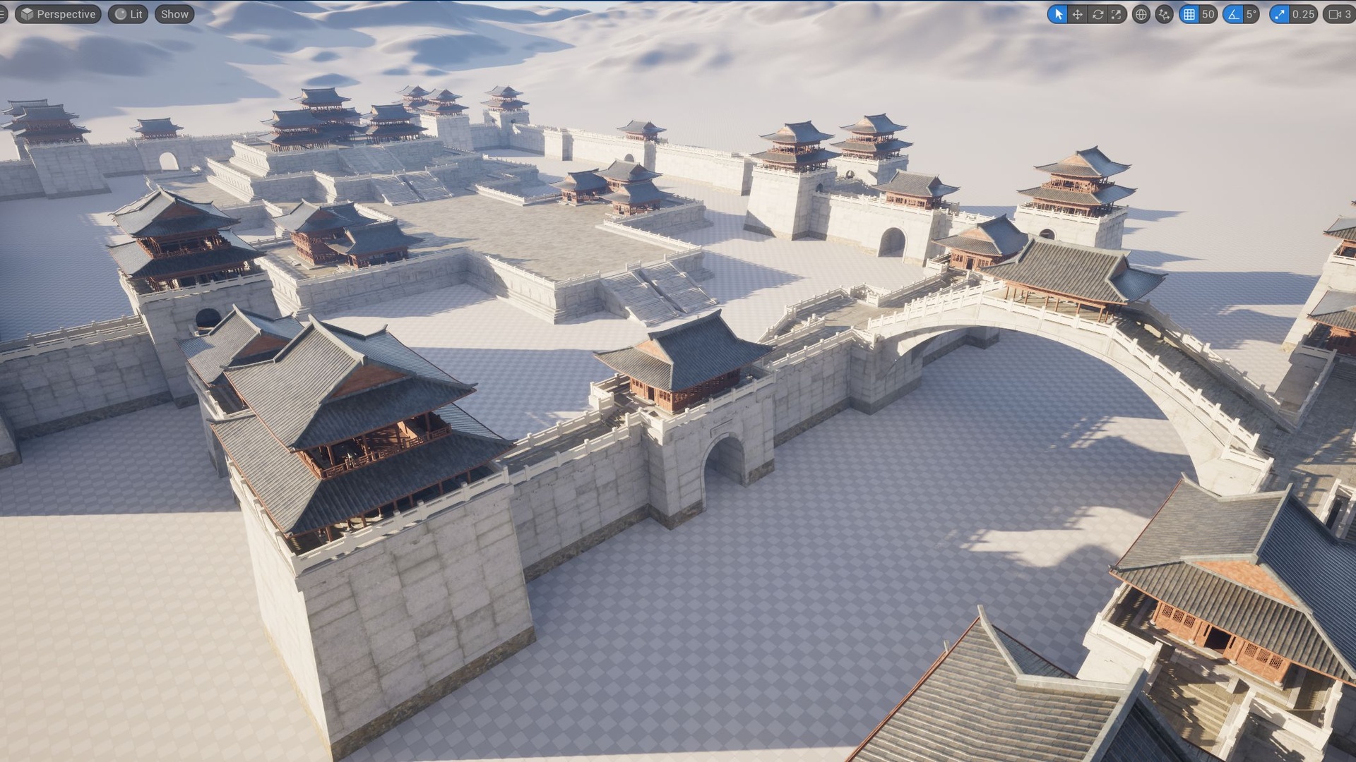 Media 1 for listing East Asian Ancient City Kit - Modular Buildings