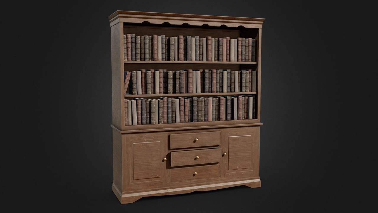 Media 1 for listing Antique Bookcase with Cabinets