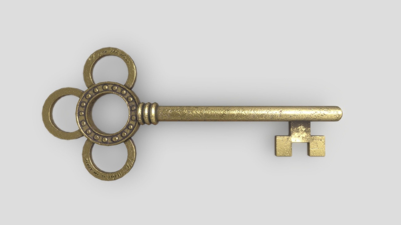 Media 1 for listing Ornate Brass Key