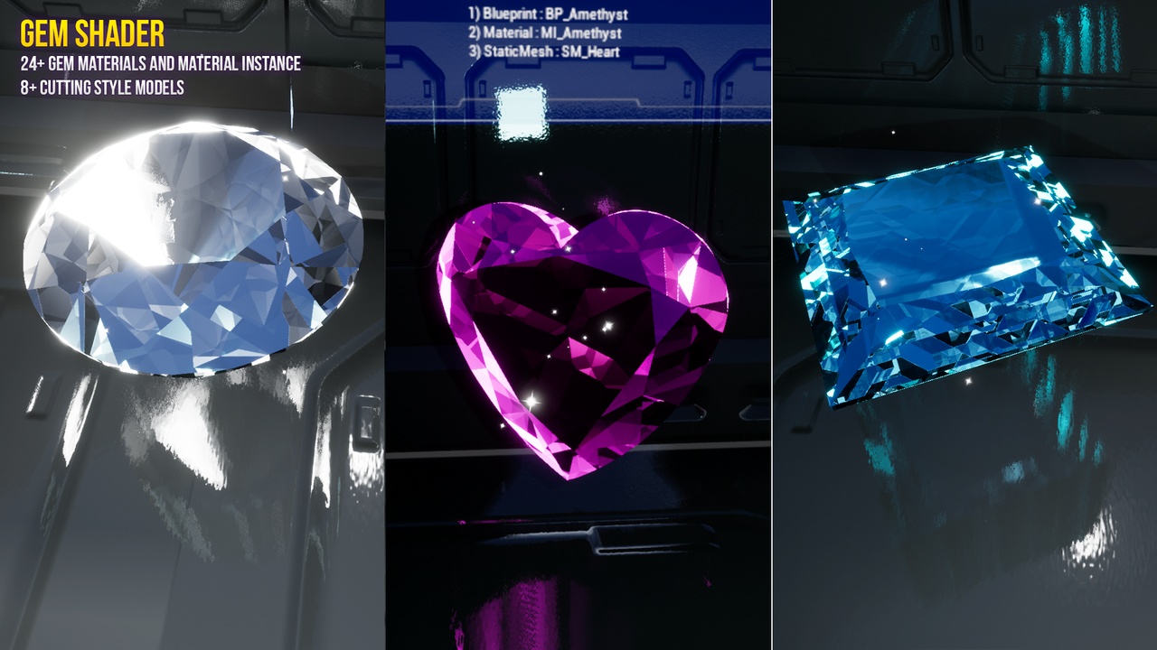 Gem(Jewelry) Shader VFX 제품 등록을 위한 미디어 1개