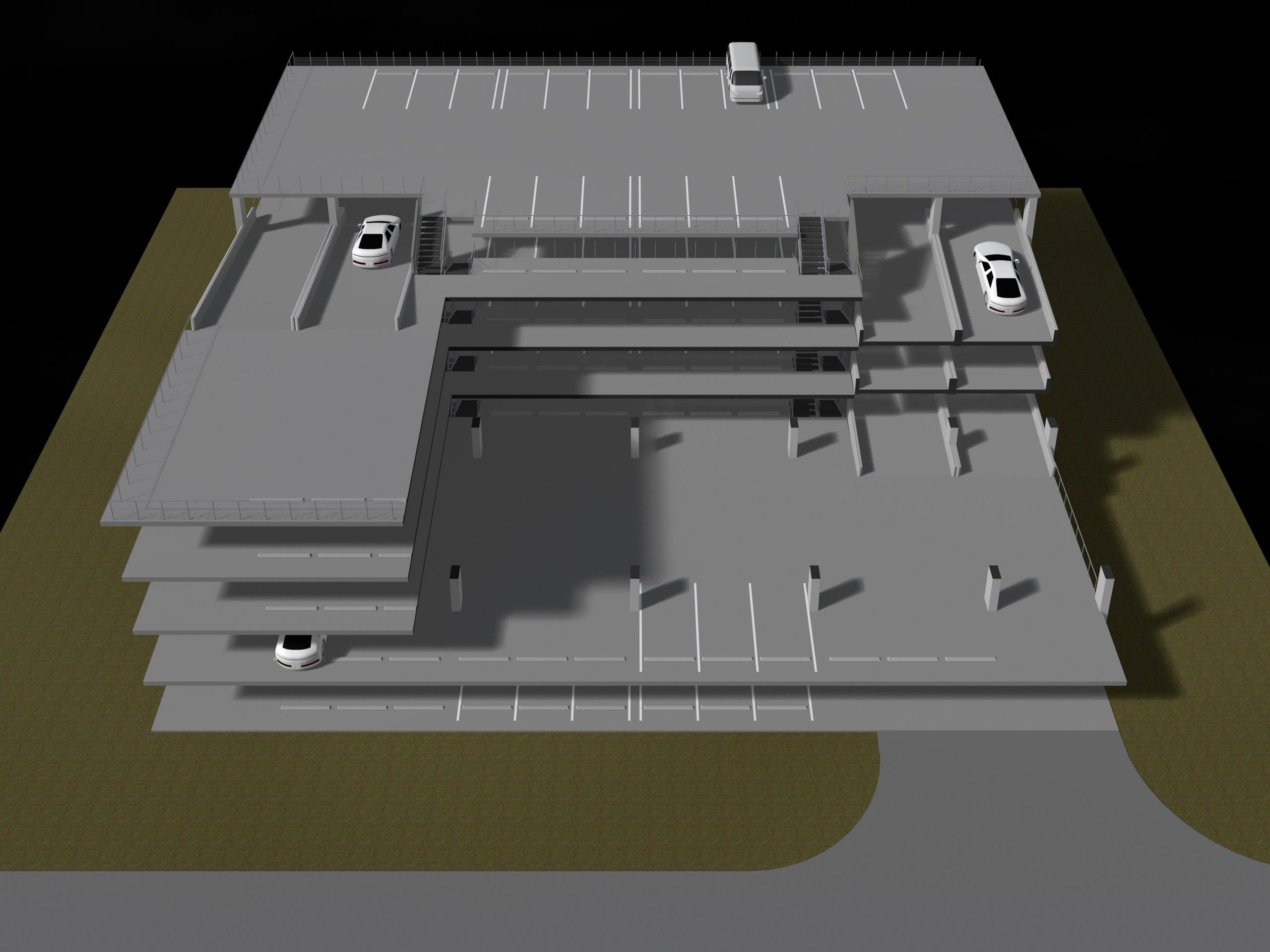 Media 1 for listing Parking garage building in cutaway section 26-04