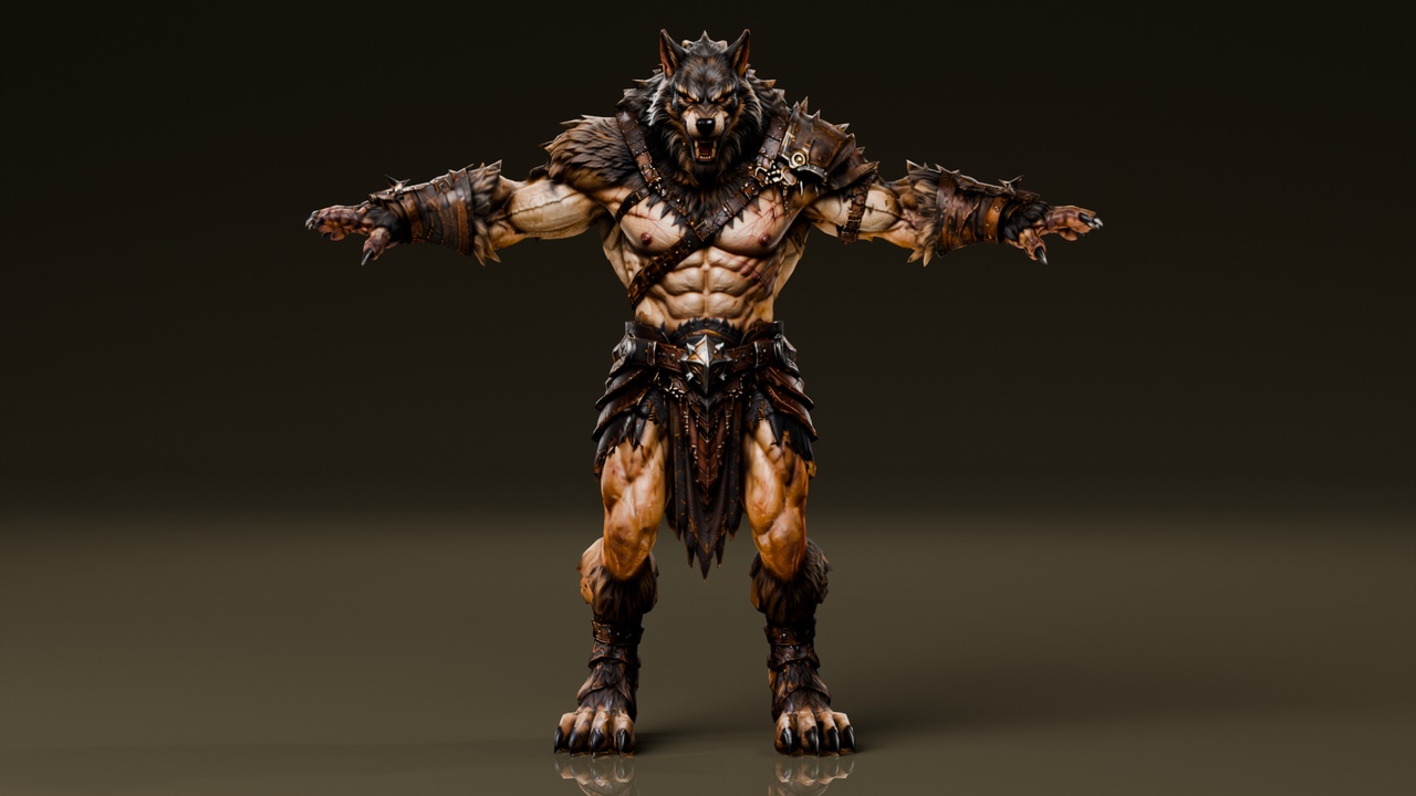 Media 1 for listing Werewolf Berserker - Rigged