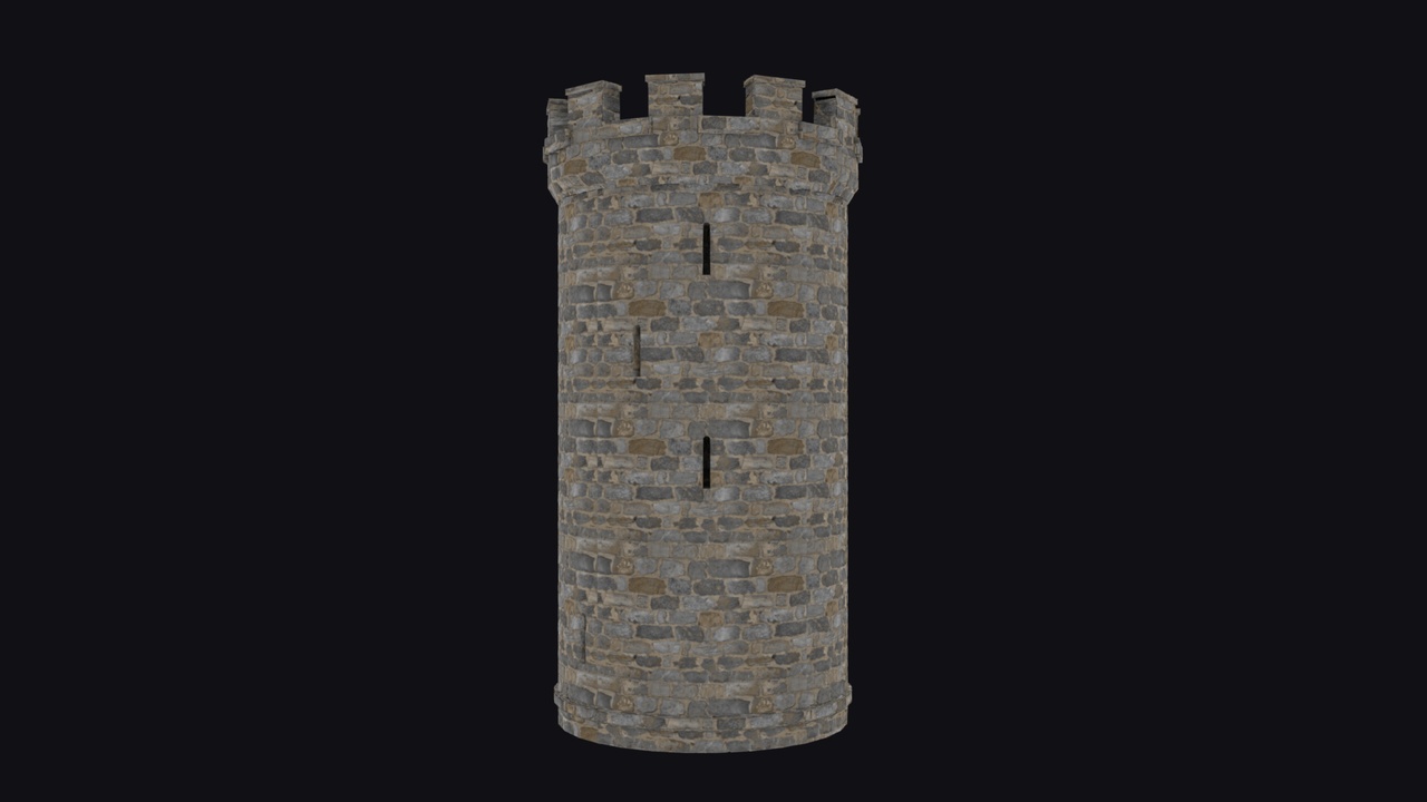 Media 1 for listing Medieval Watch Tower – Stone Variant 02 (2K PBR Textures)