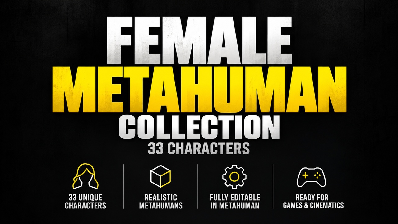 Media 1 for listing Female MetaHuman Collection – 33 Characters
