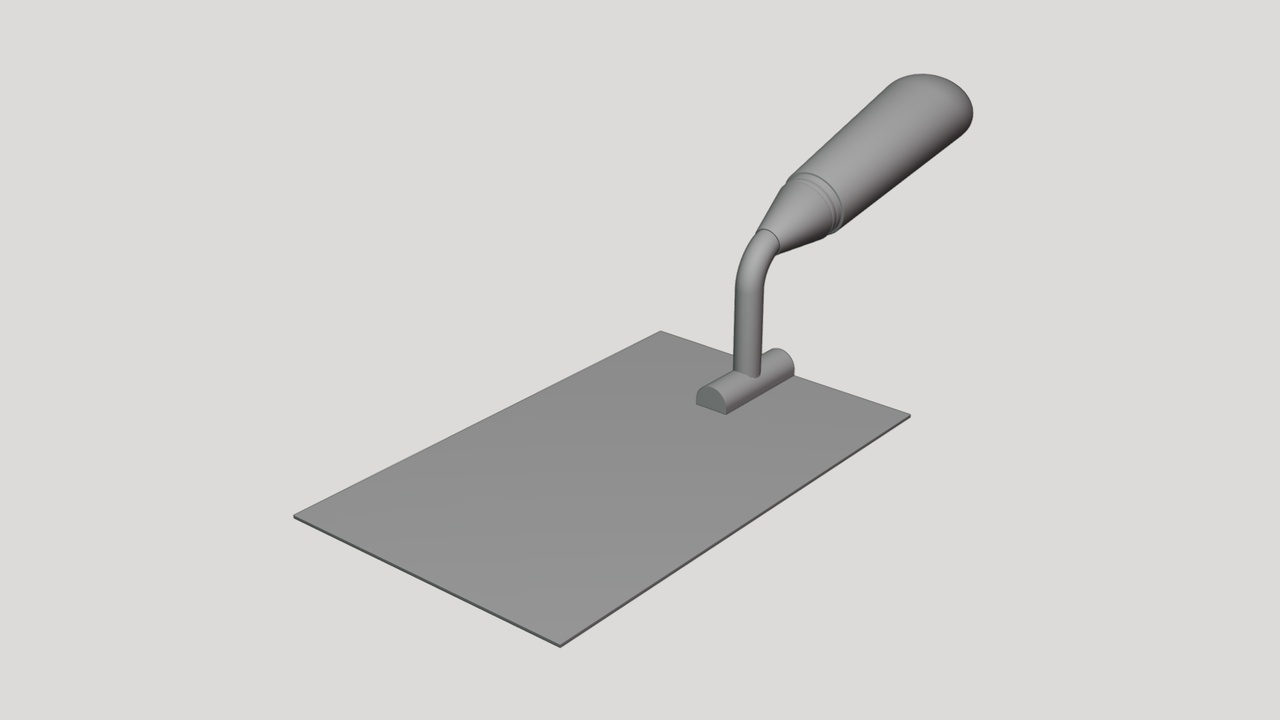 Media 1 for listing Square Masonry Trowel - Geometry Only No Textures No Materials