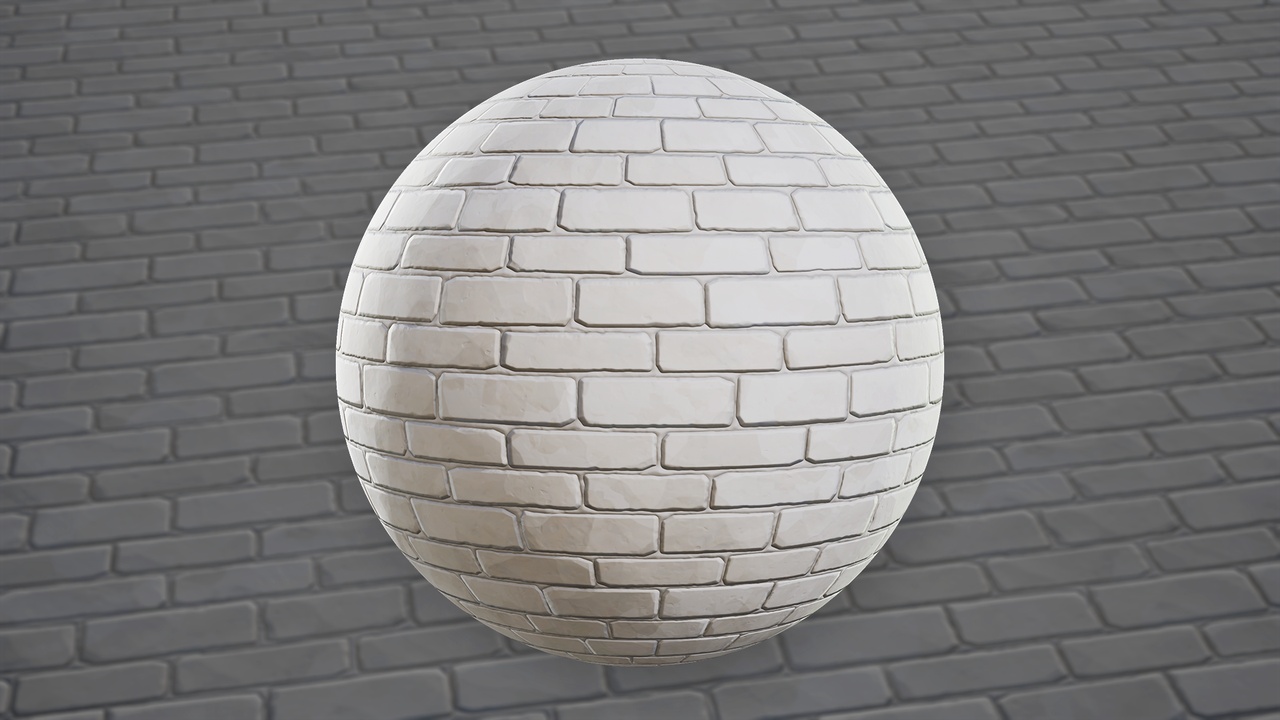 Media 1 for listing Stylized Painted Brick Wall 01A - Material