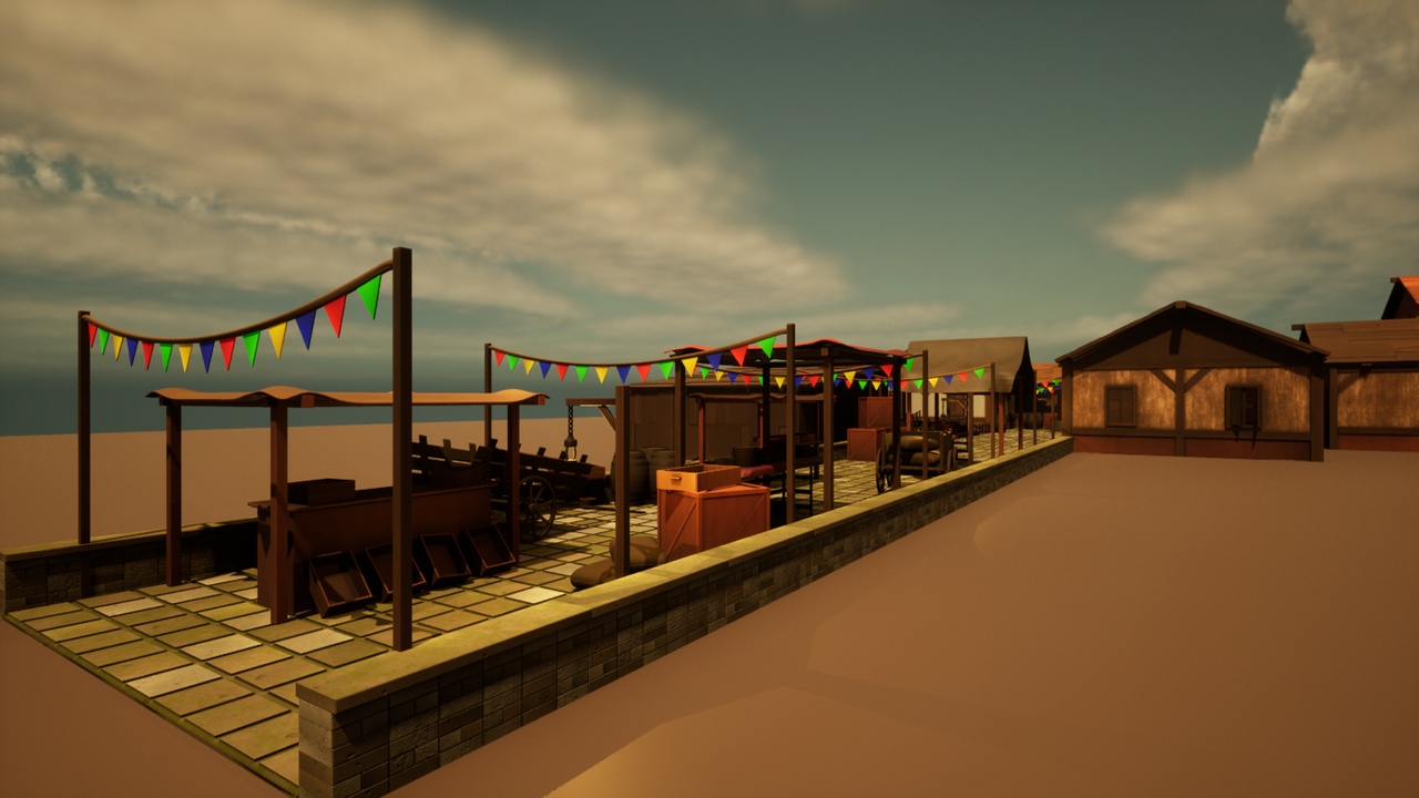 Media 1 for listing STYLIZED_MEDIEVAL VILLAGE/MARKET