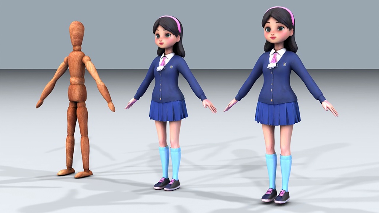 Media 1 for listing Lady character animated animation #animation #character girl gameready