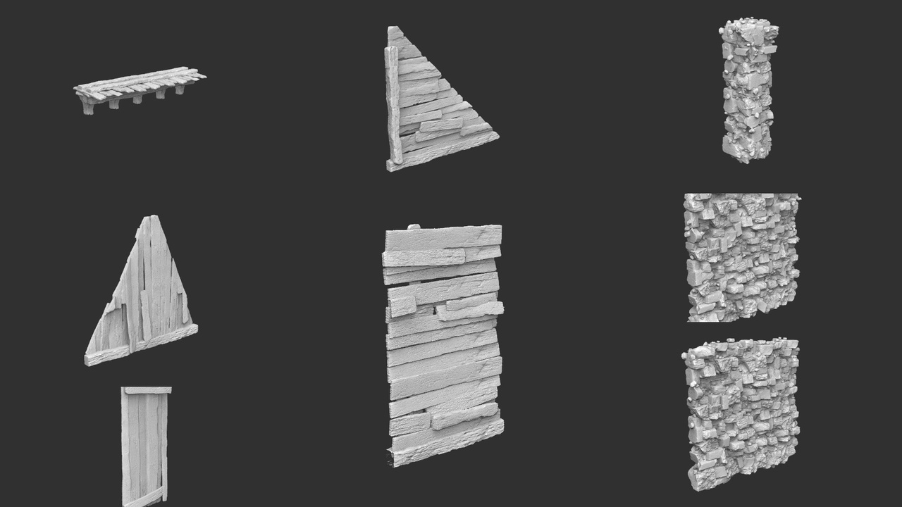 Media 1 for listing Fishing Village High Poly Sculpt 32 Meshes Vol 2