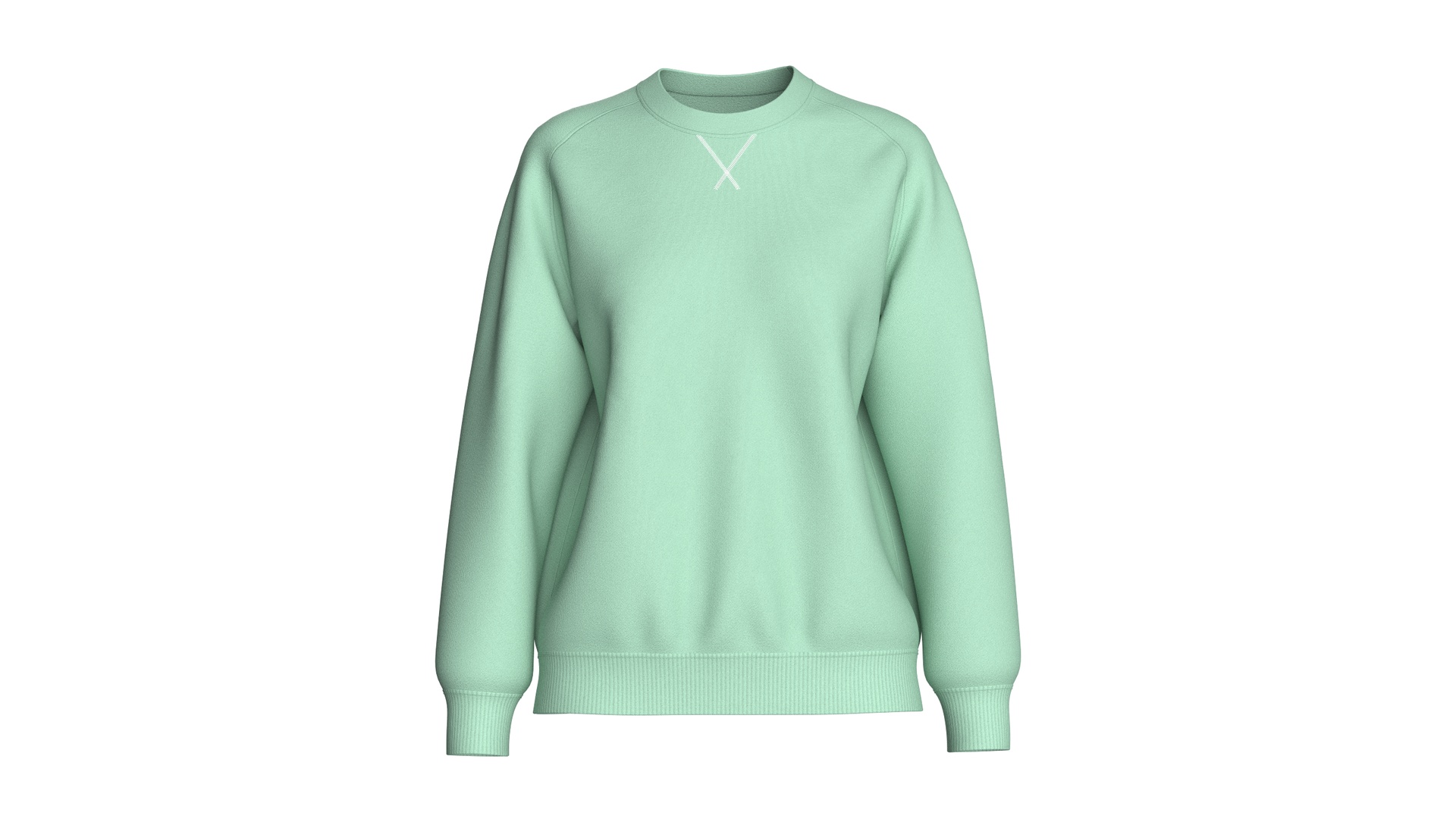 Media 1 for listing Girls Green Raglan Ribbed Hem Sweatshirt | High Poly