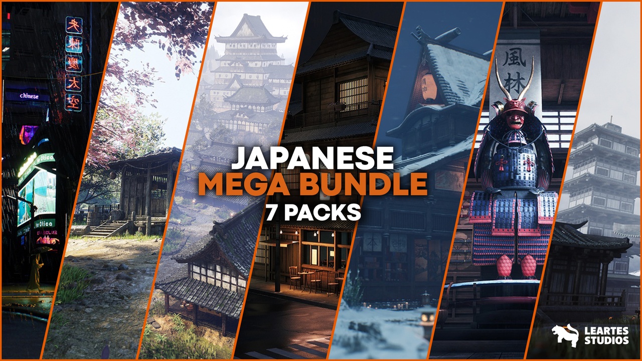 Media 1 for listing Japanese Mega Bundle ( Japanese Mega Medieval Megapack Feudal Environment )