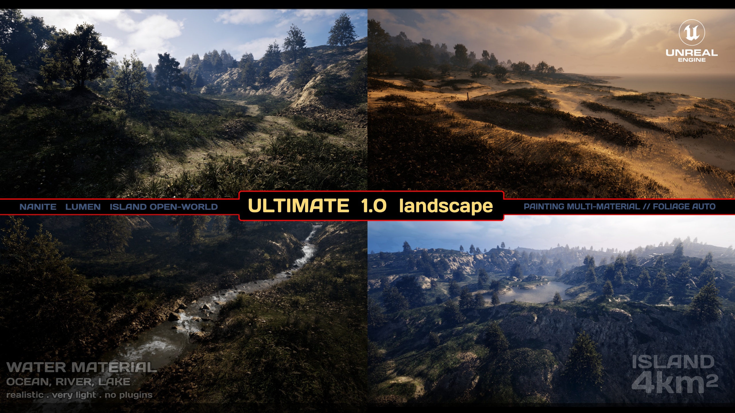 Media 1 for listing ULTIMATE 1.0 landscape, open world island pack, realistic natural environment