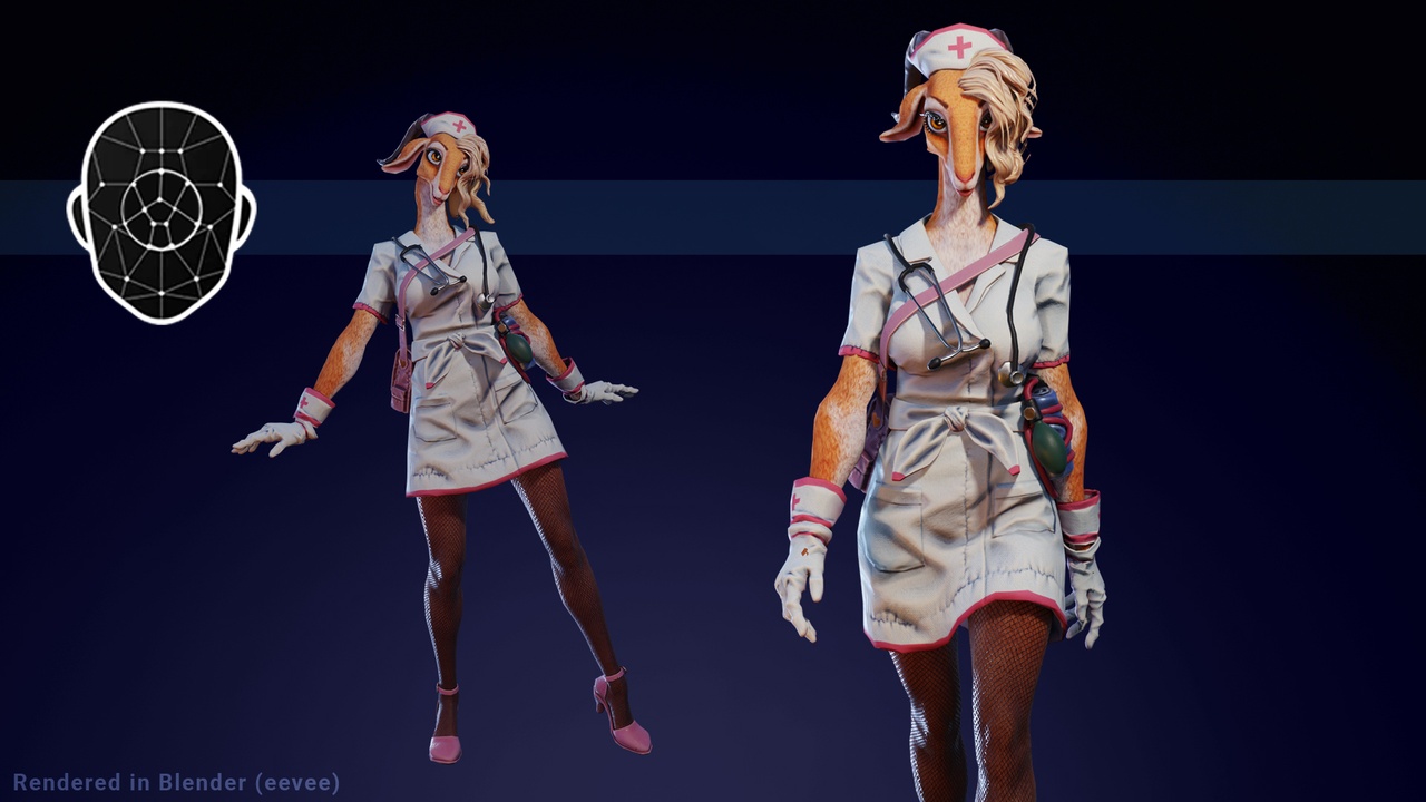 Media 1 for listing Gazelle girl (nurse)